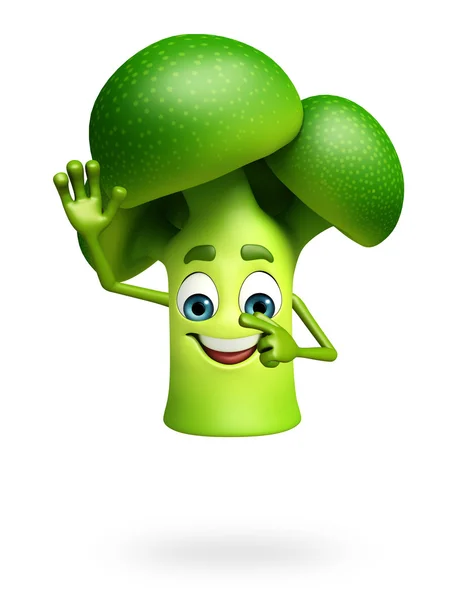 Stripfiguur van broccoli fruit — Stockfoto