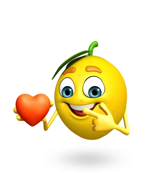 Cartoon character of lemon — Stock Photo, Image