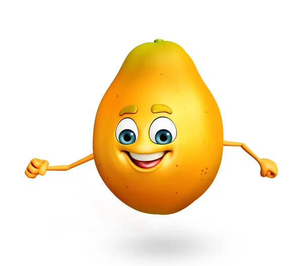 Cartoon character of papaya — Stock Photo, Image