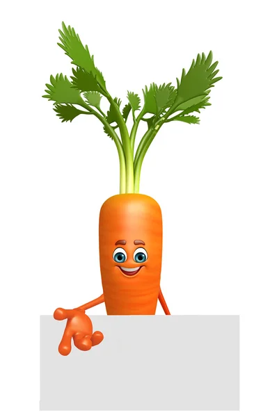 Cartone animato personaggio di carota — Foto Stock