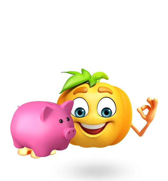 Cartoon character of pumpkin — Stock Photo, Image