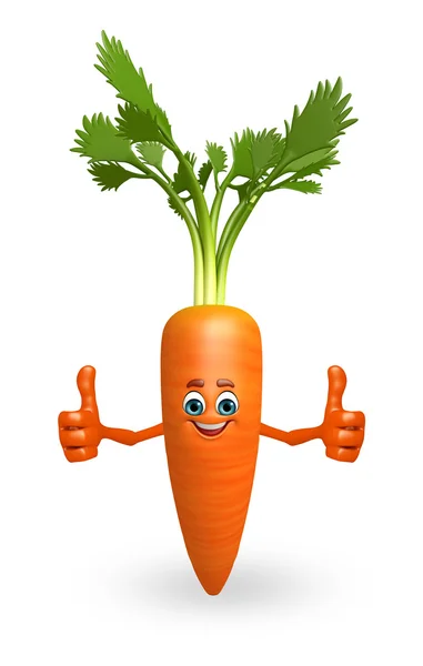 Cartoon character of  carrot — Stock Photo, Image