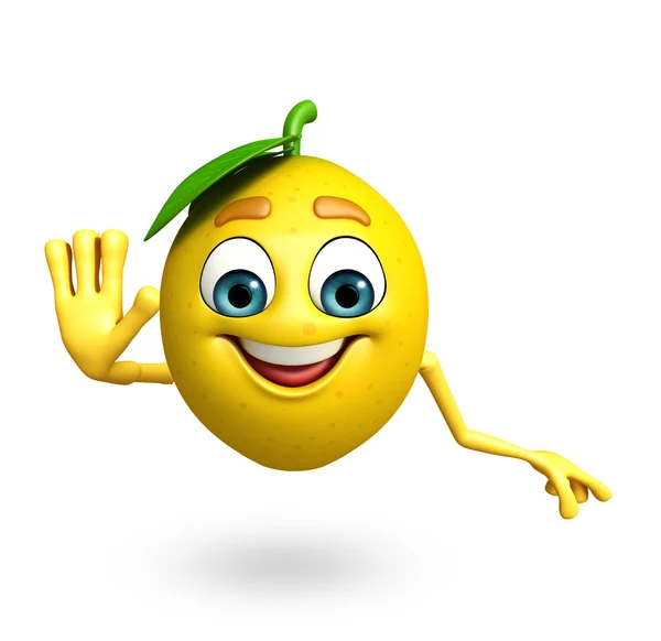 Мультяшний персонаж лимона — стокове фото