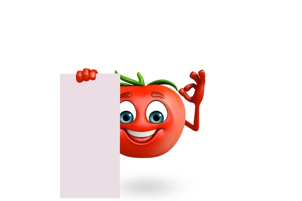 Carácter de dibujos animados de la fruta del tomate —  Fotos de Stock