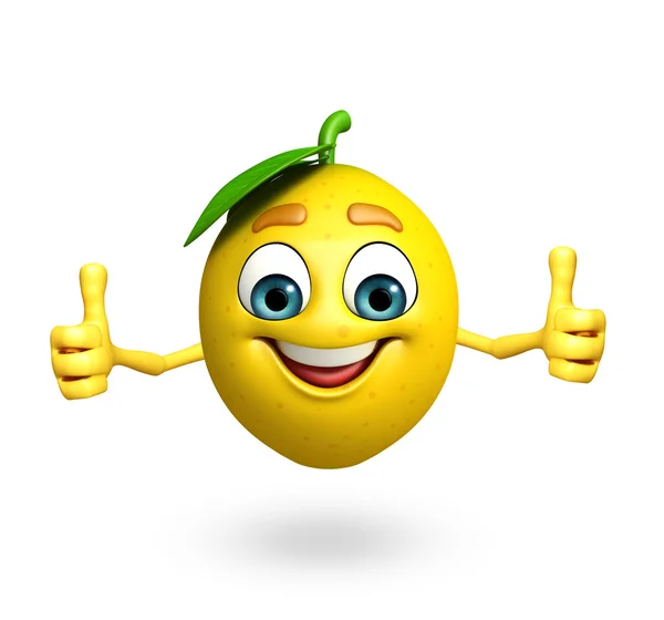 Personagem de desenho animado de limão — Fotografia de Stock