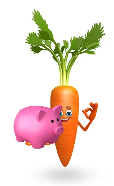 Cartoon character of  carrot — Stock Photo, Image