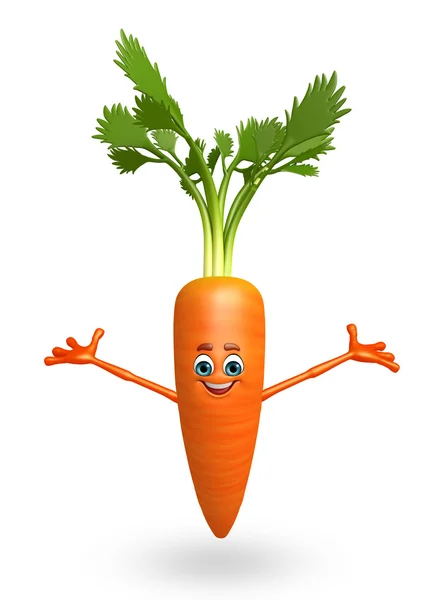 Carácter de dibujos animados de la zanahoria — Foto de Stock
