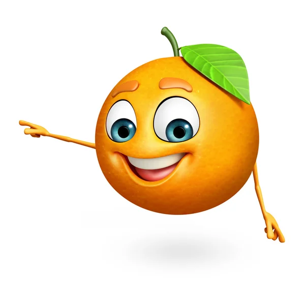 Мультяшний персонаж апельсина — стокове фото