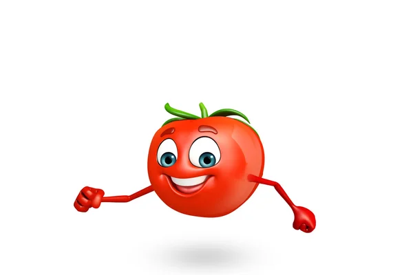 Мультяшний характер томатних фруктів — стокове фото