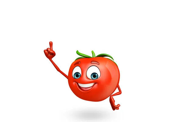 Caráter dos desenhos animados de frutas de tomate — Fotografia de Stock