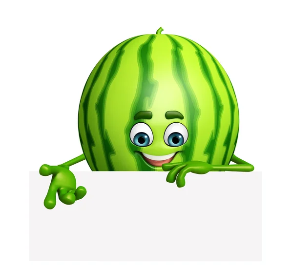 Cartoon character of watermelon — Stock Photo, Image