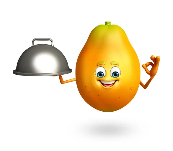 Personaje de dibujos animados de papaya — Foto de Stock