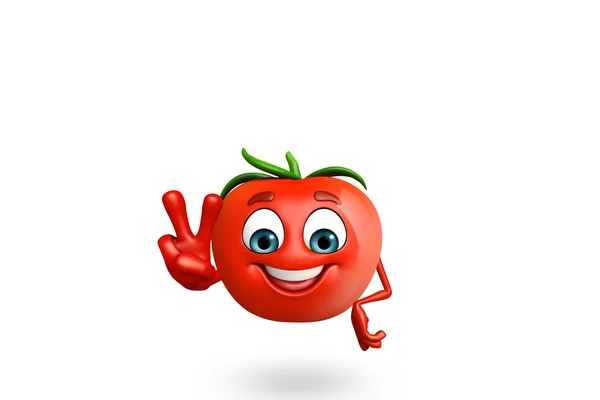 Мультфильм характер томатных фруктов — стоковое фото