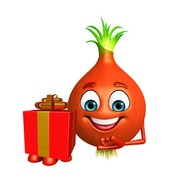 Cartoon character of onion — Stock Photo, Image