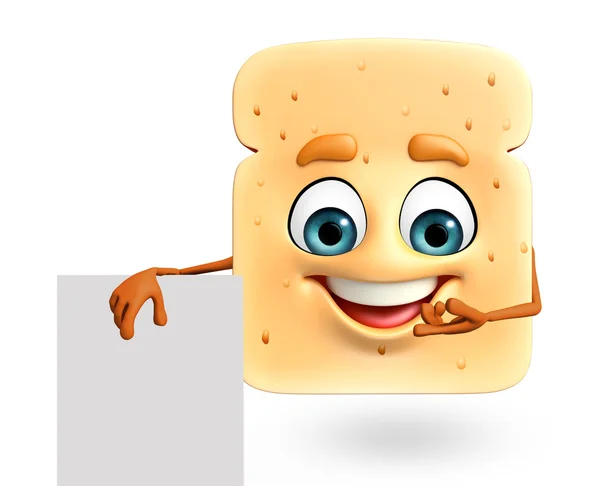 Мультфильм характер хлеба — стоковое фото