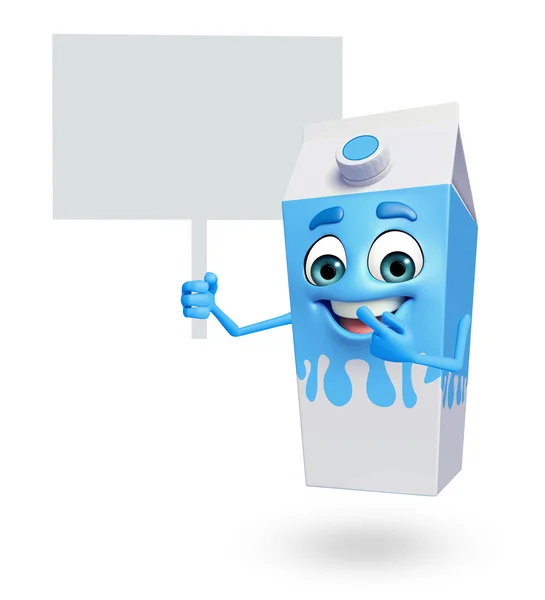 Cartoon character of milk mug — Stock Photo, Image
