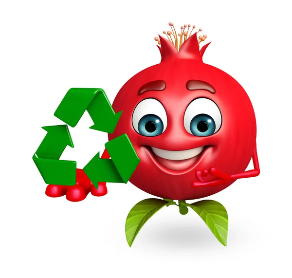 Zeichentrickfigur aus Granatapfelfrüchten — Stockfoto