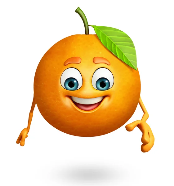 Personagem de desenho animado de laranja — Fotografia de Stock