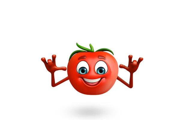 Cartoon character of  tomato fruit — Stock Photo, Image