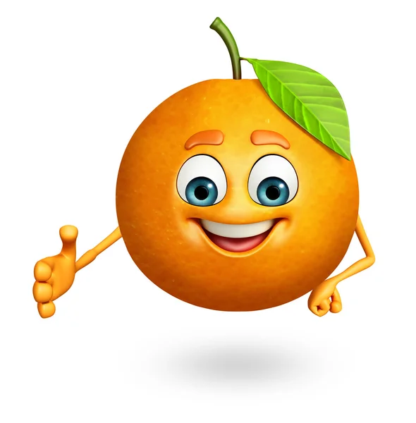 Personagem de desenho animado de laranja — Fotografia de Stock