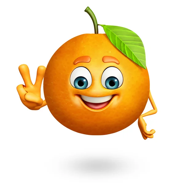 Kreslená postavička Orange — Stock fotografie