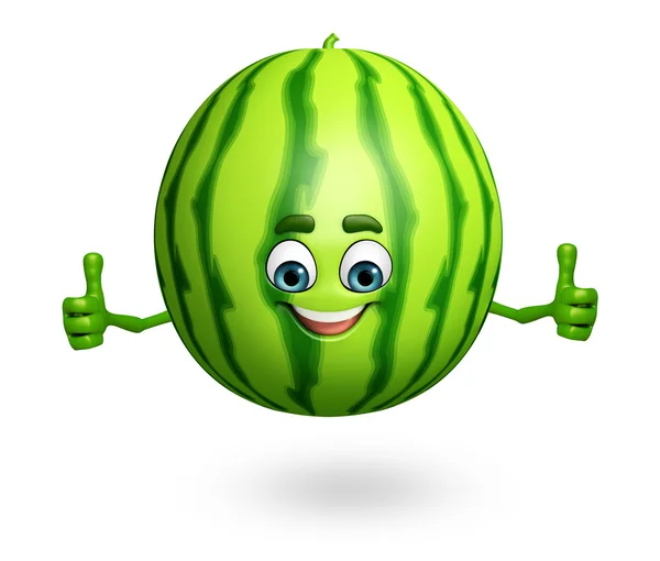 Cartoon character of watermelon — Stock Photo, Image