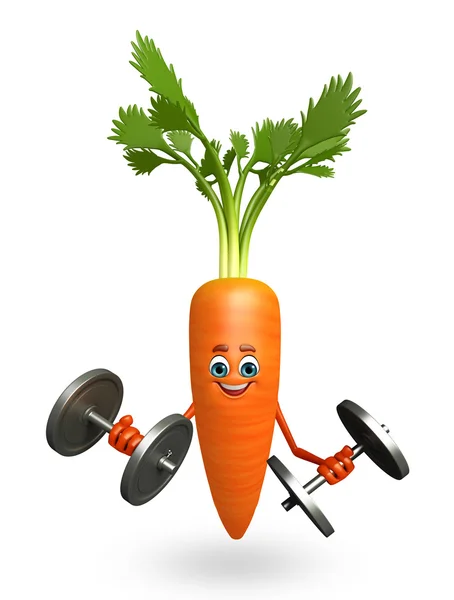 Personagem de desenhos animados de cenoura — Fotografia de Stock