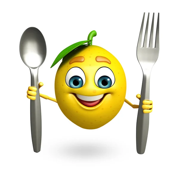 Cartoon character of lemon — Stock Photo, Image