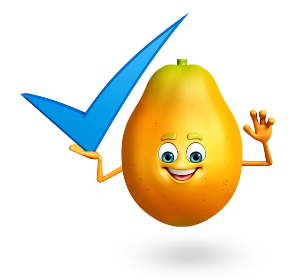 Zeichentrickfigur Papaya — Stockfoto