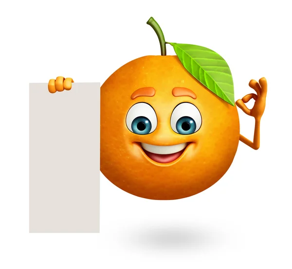 Personagem de desenho animado de laranja — Fotografia de Stock