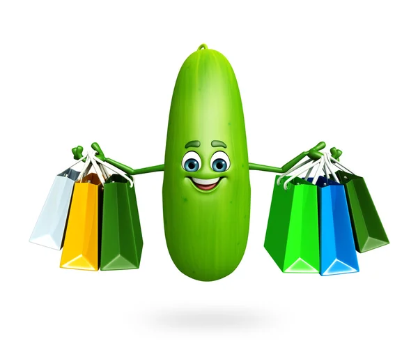 Cartoon character of cucumber — Stock Photo, Image