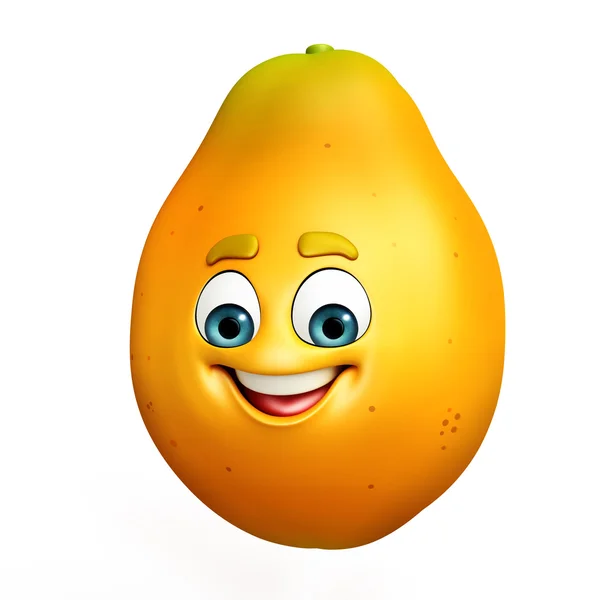 Zeichentrickfigur Papaya — Stockfoto