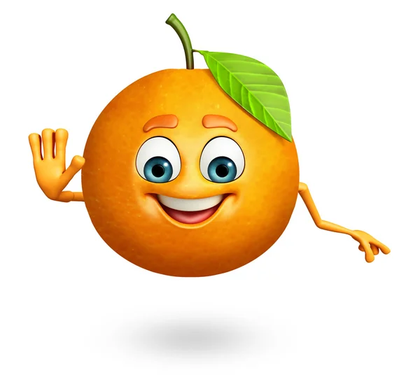 Cartoon character of orange — Stock Photo, Image