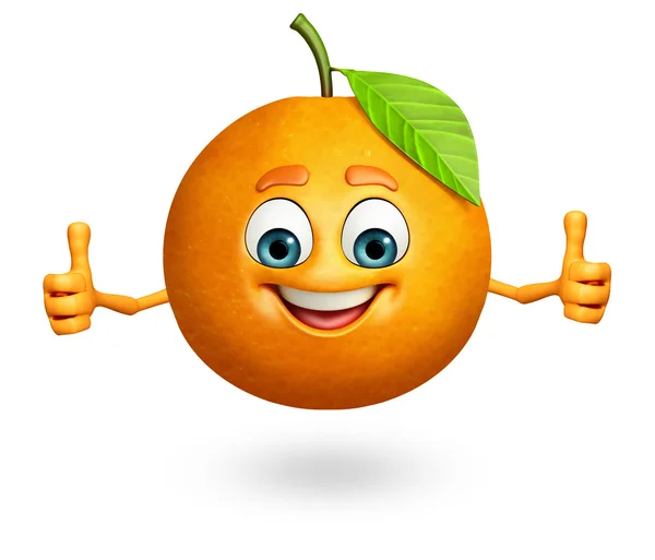 Zeichentrickfigur aus Orange — Stockfoto