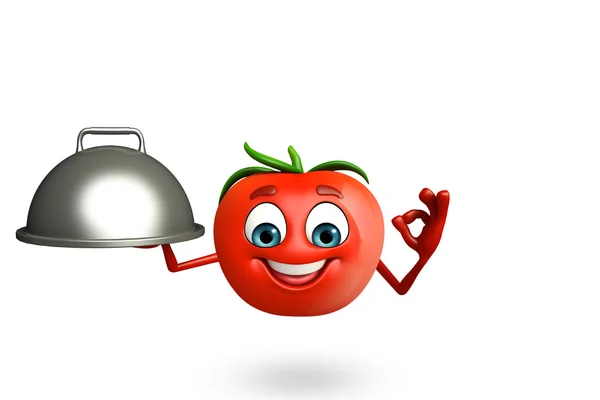 Мультяшний характер томатних фруктів — стокове фото