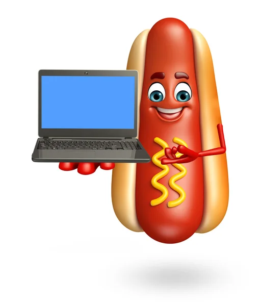 Personaje de dibujos animados de hot dog — Foto de Stock