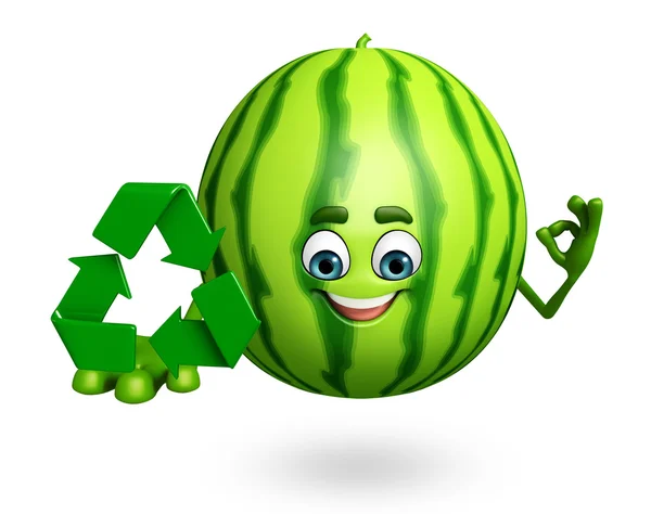 Personagem de desenho animado de melancia — Fotografia de Stock