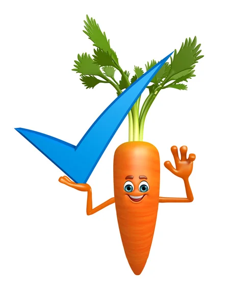 Personagem de desenhos animados de cenoura — Fotografia de Stock