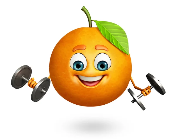 Personaje de dibujos animados de naranja — Foto de Stock
