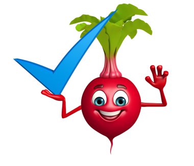 Çizgi film karakterini pancar kökü