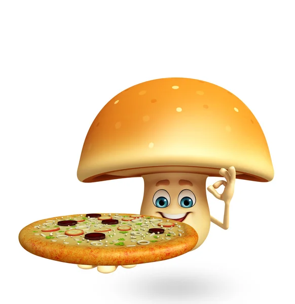 卡通人物的蘑菇 — 图库照片