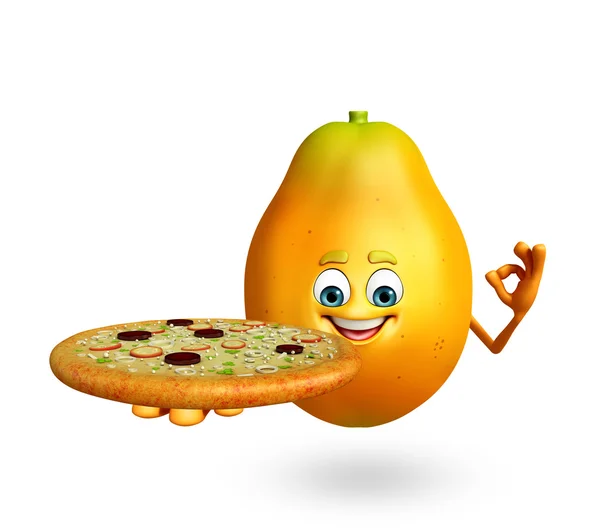 Zeichentrickfigur Papaya — Stockfoto