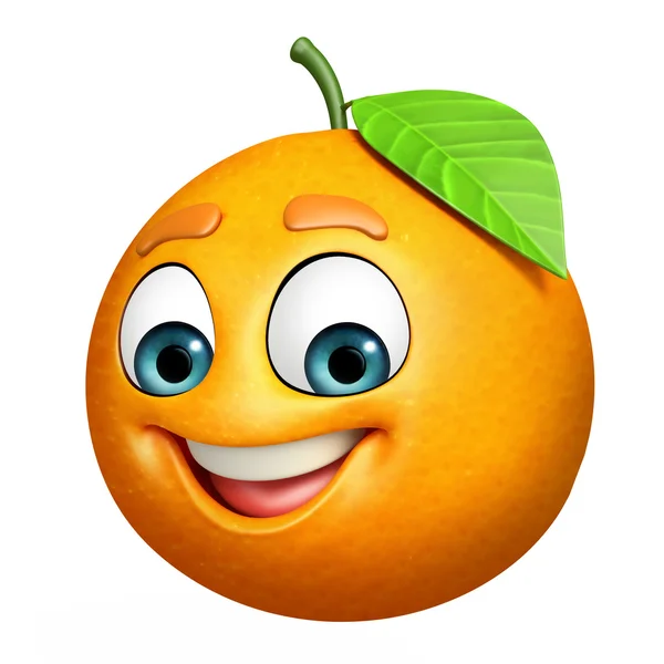 Personagem de desenho animado de laranja — Fotografia de Stock