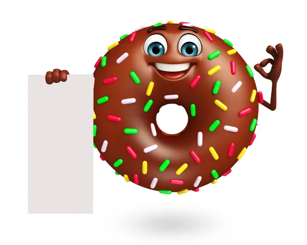 Cartoon character of donuts — Stock Photo, Image