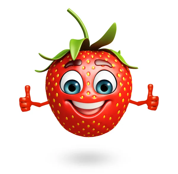Χαρακτήρα κινουμένων σχεδίων της φράουλας — Φωτογραφία Αρχείου