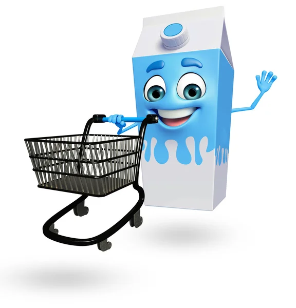 Cartoon character of milk mug — Stock Photo, Image