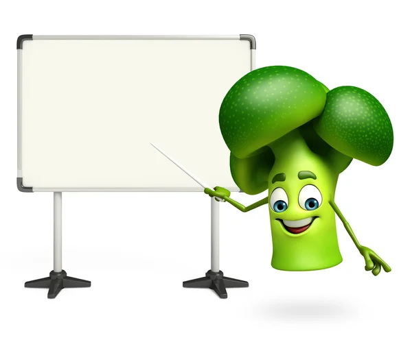 Cartoon character of broccoli fruit — Stock Photo, Image