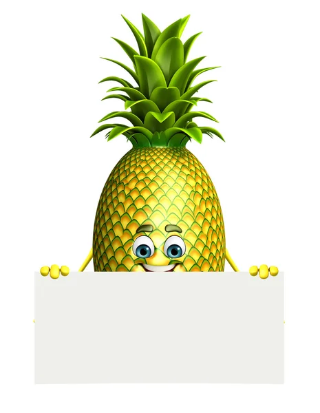 Stripfiguur van ananas — Stockfoto