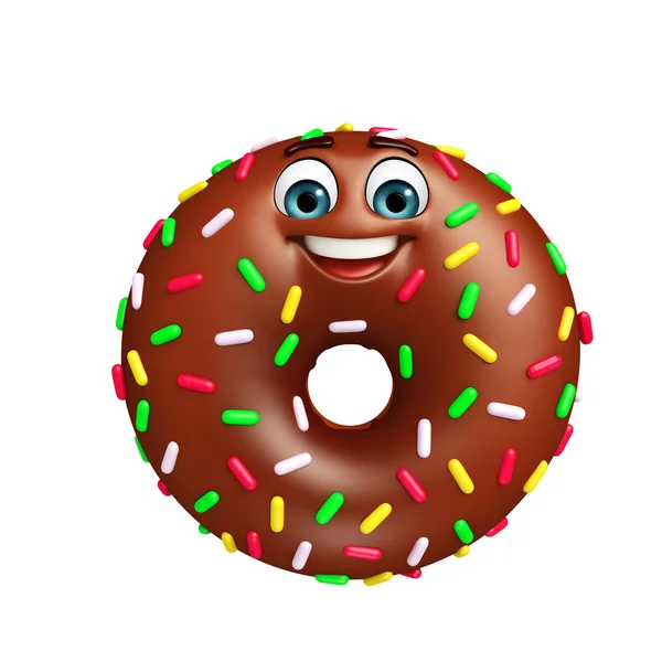 Personaje de dibujos animados de donuts — Foto de Stock