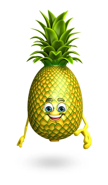 Çizgi film karakteri ananas — Stok fotoğraf